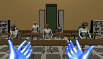 Virtual reality interview training panel